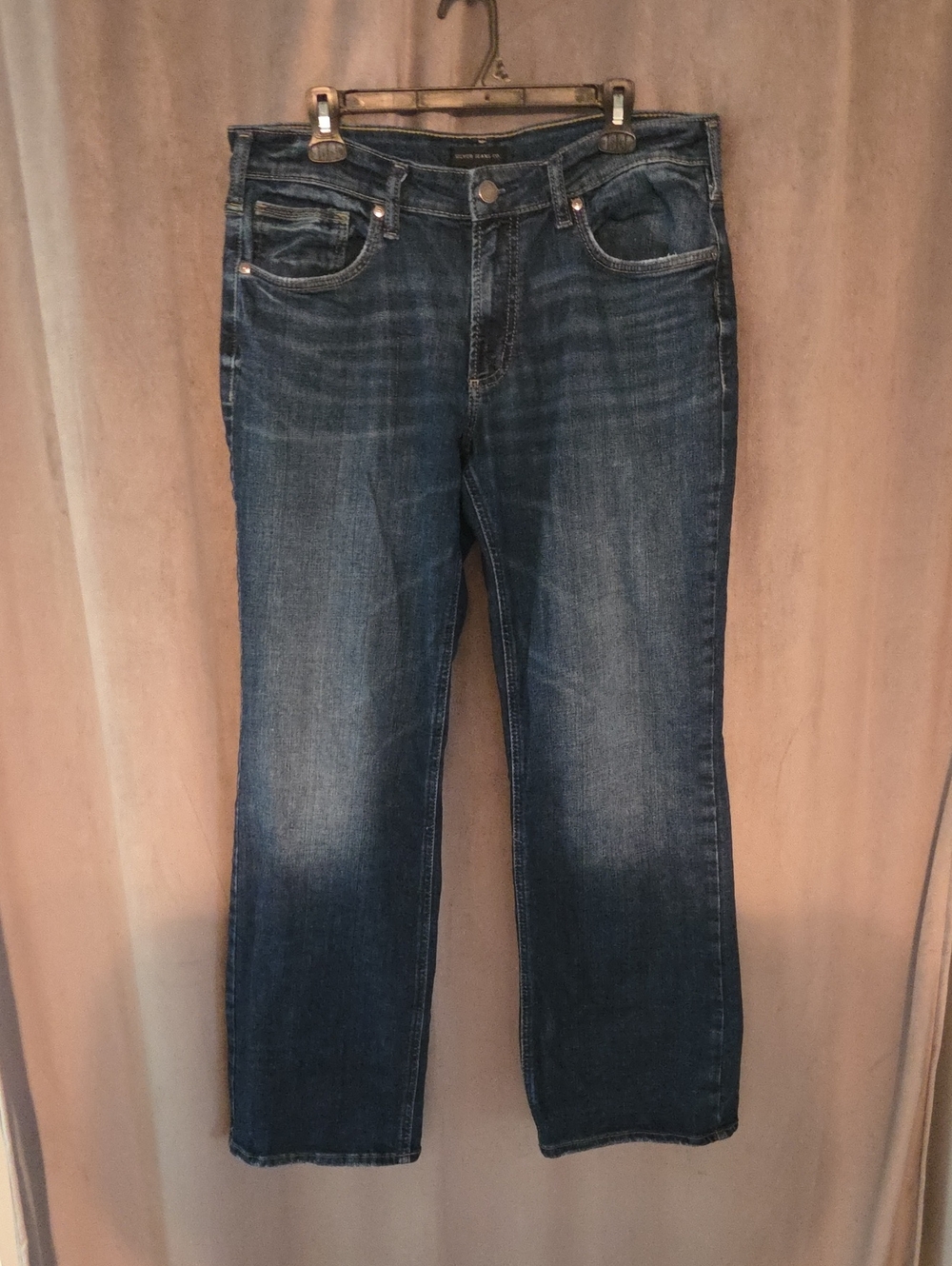 Silver Jeans Men’s Size 32 Straight Leg Denim in Dark Blue Wash